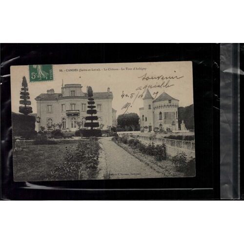 Carte Postale Candes - Le Château - La Tour D'aubigny En L'état Sur Les Photos