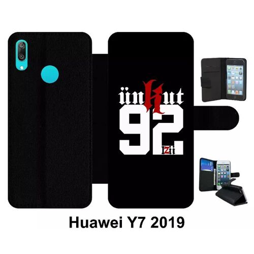 Etui À Rabat Huawei Y7 - Unkut Haut De Seine 92 - Simili-Cuir - Noir