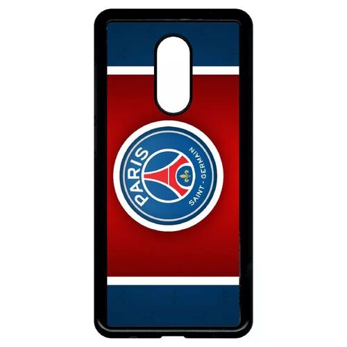 Coque pour smartphone - Club psg paris saint germain bleu blanc rouge - compatible avec xiaomi Redmi 5 - Plastique - bord Noir