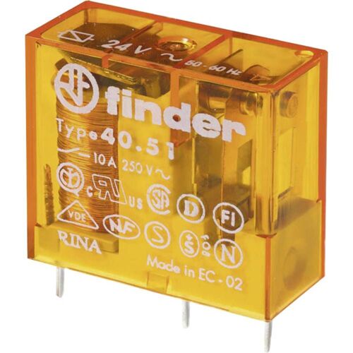 Relais pour circuits imprimés Finder 40.51.8.230.0000 230 V/AC 10 A 1 inverseur (RT) 1 pc(s)
