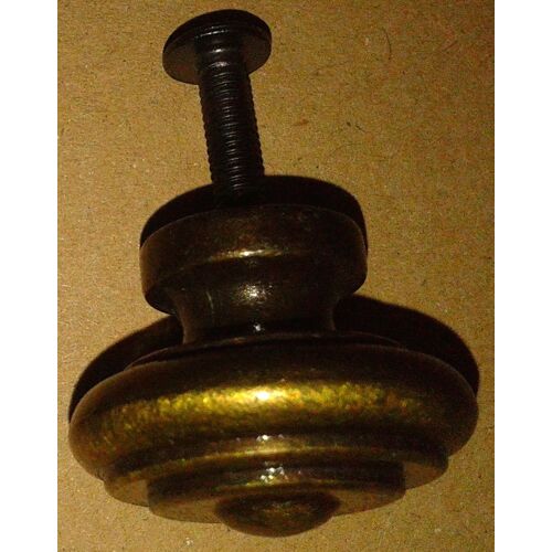 Poignée de Meuble en Acier Bronzé 2,7cm ø 2cm de haut Vis 2,5cm de long