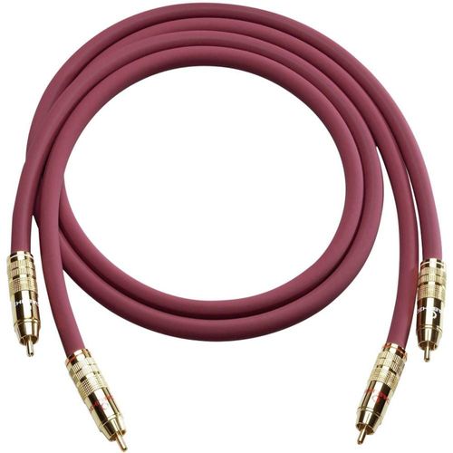 Câble audio Oehlbach 2043 [2x Cinch / RCA mâle - 2x Cinch / RCA mâle] 0.50 m bordeaux contacts dorés