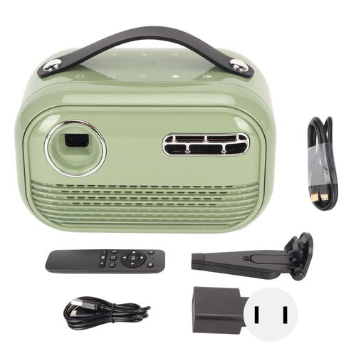 Projecteur DLP Mini 4K Support 5G WIFI Bluetooth 3D Projecteur Portable pour Android 9.0 100-240V Prise US Vert