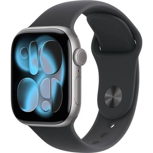 Apple Watch Series 11 GPS - 42mm - Boîtier Space Grey Aluminium - Bracelet Black Sport Band - S/M