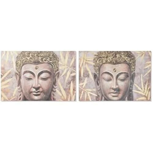 Tableau - HOME ESPRIT - Bouddha oriental - 120 x 80 cm - Multicolore - 2 unités
