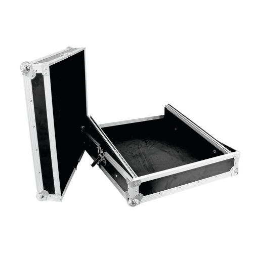 Mallette Roadinger MCB-19 avec poignée de transport noir,argent aluminium, bois