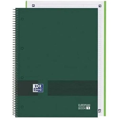 Cahier - Oxford - European Book Write&erase - Vert Militaire - A4 - 80 Volets - 5 Unités