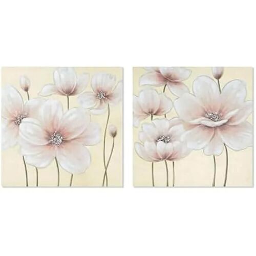 Tableau - HOME ESPRIT - Shabby Chic - Multicolore - 80 x 80 cm - 2 unités