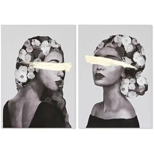 Tableau Moderne - HOME ESPRIT - 100 cm - Multicolore - Rectangulaire - Design Contemporain