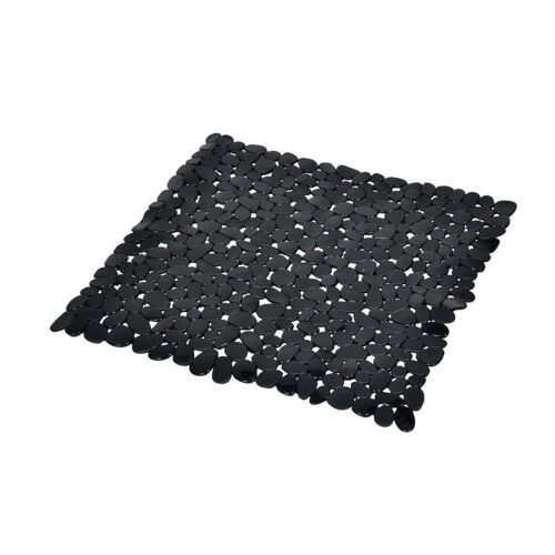 Paris Prix - Fond De Douche Galets "Vitamine Ii" 52x52cm Noir