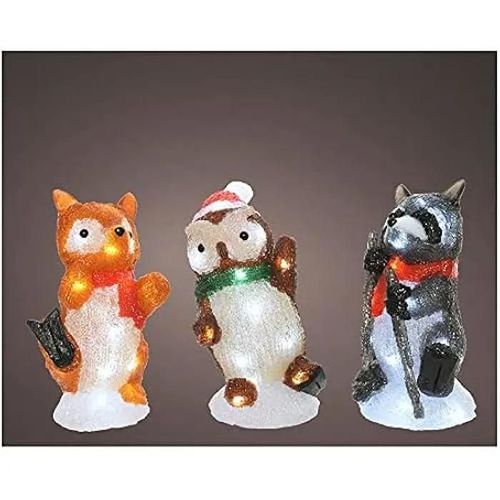 Figurines d'animaux - LUMINEO - LED Acrylique - 20 Modèles - Extérieur - 13x10x24cm
