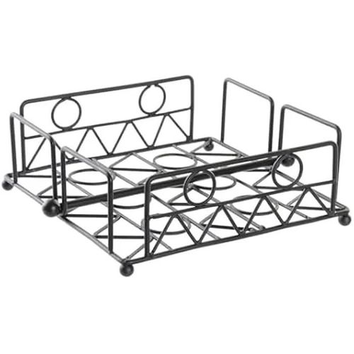 Porte-serviettes - DKD Home Decor - Standard - Métal - Noir - 18 x 18 x 7 cm