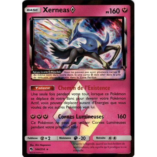 Carte Francaise Dresseur Xerneas Holo Prisme 144/214 Tonnerre Perdu Pokemon