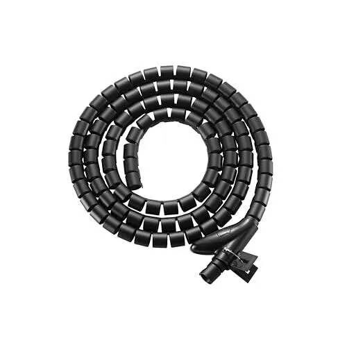 Organisateur de câbles - EQUIP - Gaine De Câble Spiralée - Noir - 1 mètre - Extensible
