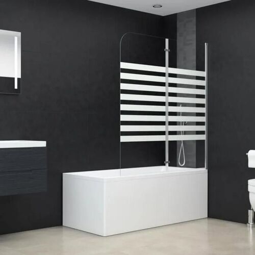 vidaXL Enclos de Bain Cabine de Douche Salle de Bain Maison Intérieur Accessoires de Fixation au Mur 120x140 cm Verre Trempé 146225