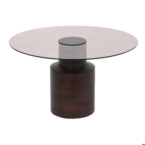 Table Basse Verre Bois De Manguier Dkd Home Decor 80x80x40 Cm