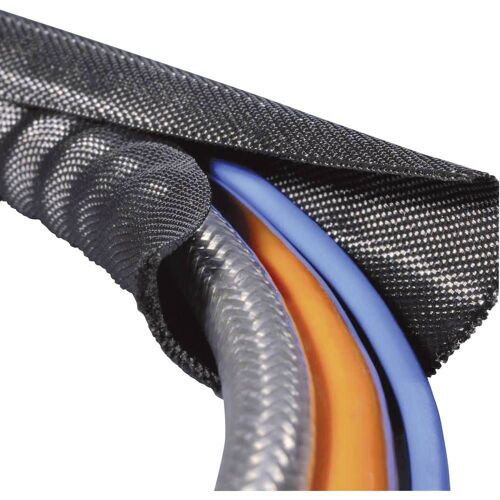 Gaine tressée HellermannTyton Twist-In 25 170-01005 noir polyester 19 à 25 mm au mètre