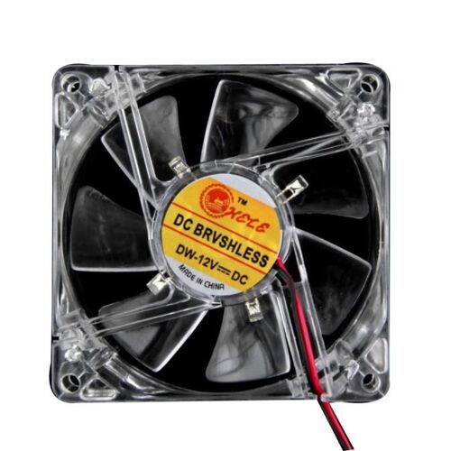 Bleu Quad 4 LED Neon Effacer 80mm PC Computer Case Ventilateur de refroidissement Mod mnl530