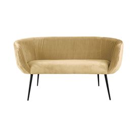 Canapé En Velours Majestic - 2 Places - Beige