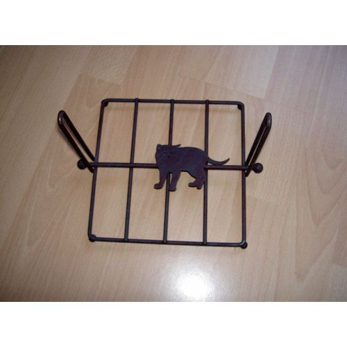 Porte Serviette Chat En Fer Forgé