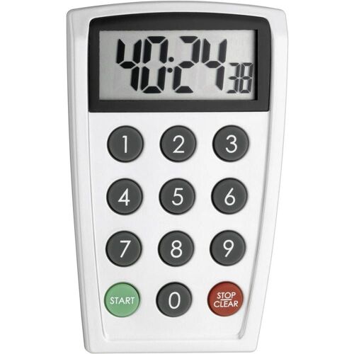 Tfa-Dostmann 38.2026 Minuteur De Ménage Minuteur Numérique De Cuisine Noir, Blanc