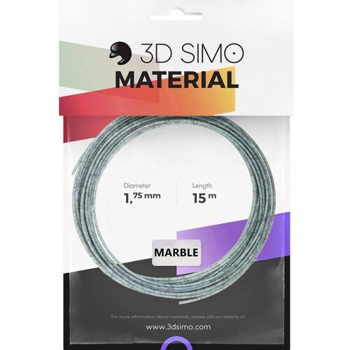 3D Simo Filament 3Dsimo-Marble 1.75mm Marmor-Grau 40g