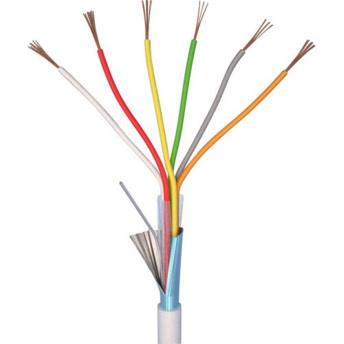 Câble d'alarme LiYY ELAN 70I140 6 x 0.22 mm² blanc 10 m