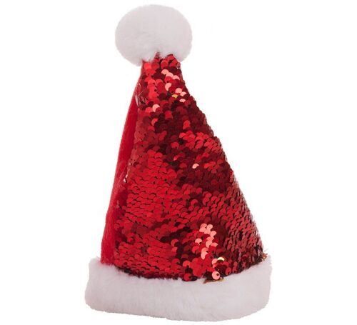 Chapeau De Noël À Paillettes 18 Cm