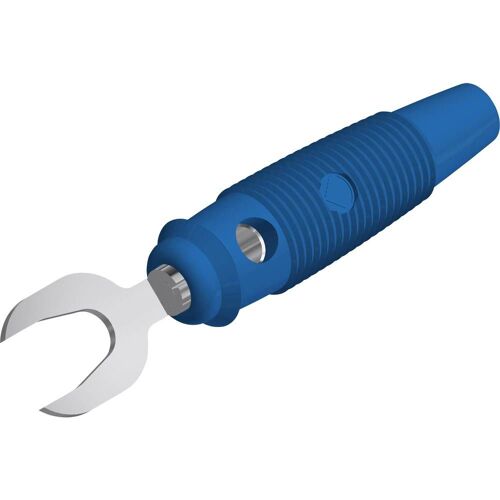 Fiche mâle de laboratoire SKS Hirschmann KB 3 bl 930585102 mâle, droit bleu 1 pc(s)