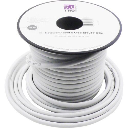 Câble réseau CAT 5e SF/UTP TRU COMPONENTS 1571465 4 x 2 x 0.14 mm² blanc 25 m
