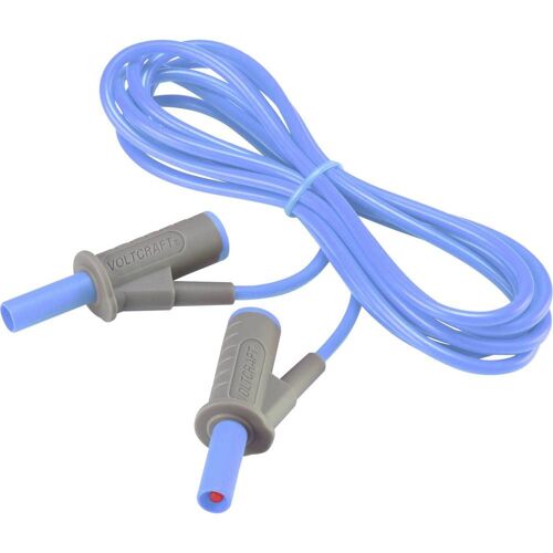 VOLTCRAFT MSB-501 Cordon de mesure de sécurité[Banane mâle 4 mm -Banane mâle 4 mm ] 2 m bleu