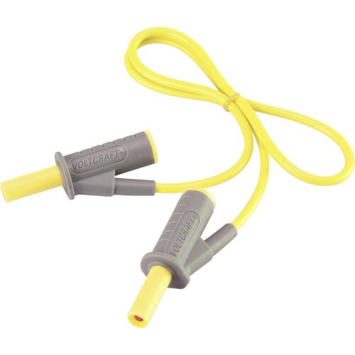 VOLTCRAFT MSB-501 Cordon de mesure de sécurité[Banane mâle 4 mm -Banane mâle 4 mm ] 0.5 m jaune