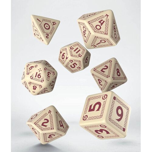 Runequest Pack Dés Beige & Bourgogne (7)