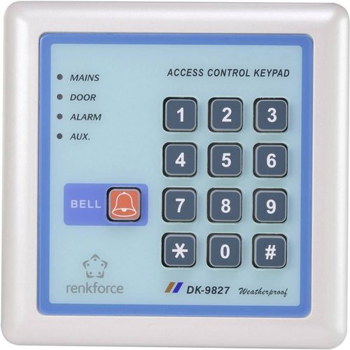 Serrure à code numérique montage en surface set Renkforce 1582598 12 V IP65 avec clavier éclairé