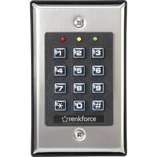 Serrure à code montage en surface, encastrable Renkforce 1582597 avec clavier éclairé