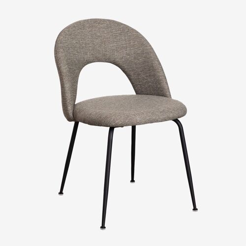Chaise de salle à manger rembourrée Glorys Noir