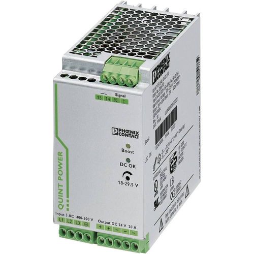 Alimentation rail DIN Phoenix Contact QUINT-PS/3AC/24DC/20 29.5 V/DC 20 A 480 W 1 x