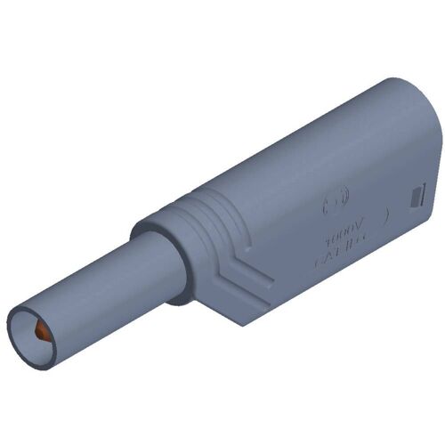 Fiche banane mâle de sécurité Ø de la broche: 4 mm SKS Hirschmann LAS S G 934099106 gris 1 pc(s)
