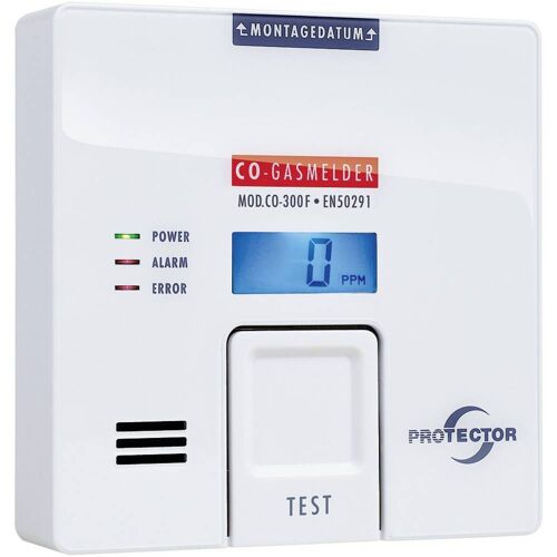 Détecteur de gaz Protector CO-300F à pile(s) monoxyde de carbone