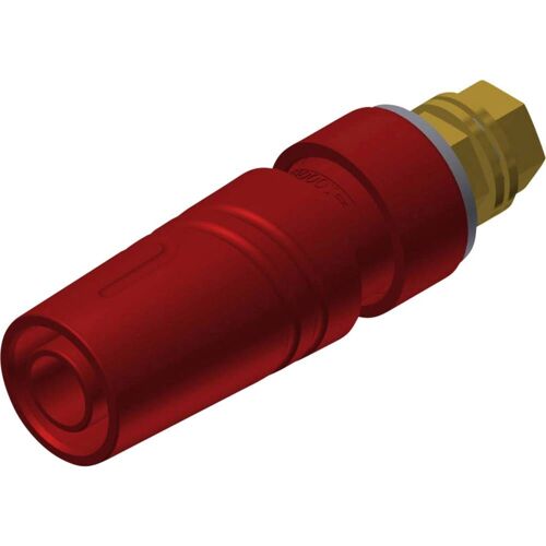 Douille banane de sécurité Ø de la broche: 4 mm SKS Hirschmann SAB 2600 G M4 Au 972357701 rouge 1 pc(s)