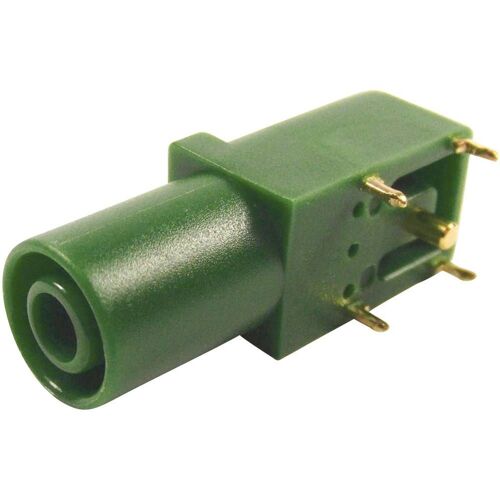 Douille de sécurité Cliff FCR7350G femelle, coudé Ø de la broche: 4 mm vert 1 pc(s)