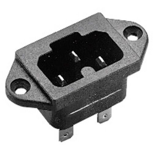 Connecteur secteur Kaiser 771/48/sw/C 771 Série 771 embase mâle verticale Nbr total de pôles: 2 + PE 10 A noir 1 pc(s)