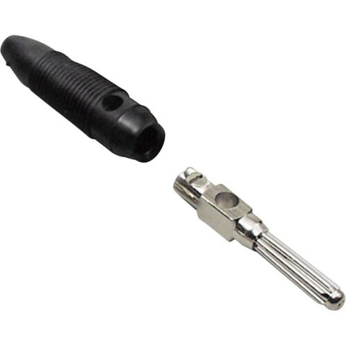 Fiche banane TRU COMPONENTS TC-2519001 mâle, droit Ø de la broche: 4 mm noir 100 pc(s)