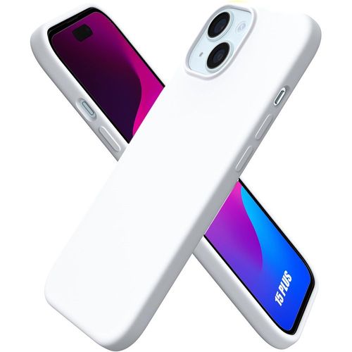 Coque Pour Iphone 15 Plus - Protection Silicone Liquide Ultra Slim Blanc - Booling