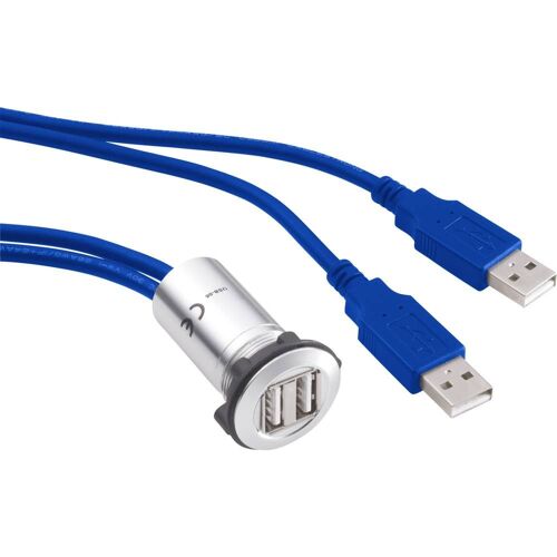 Adaptateur USB 3.0 2 x USB femelle type A vers 2 x USB mâle type A avec 60 cm de câble TRU COMPONENTS USB-13 1313910 1 p