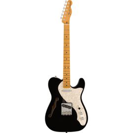 Fender Vintera Ii 60s Telecaster Thinline Mn Black Guitare Électrique Avec Housse