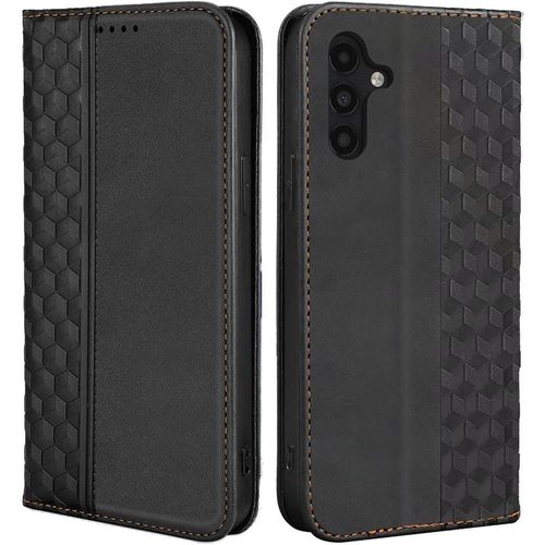 Coque Pour Samsung Galaxy A54 5g, Pochette Portefeuille Anti-Rayures Effet Cuir Luxe Noir - Booling