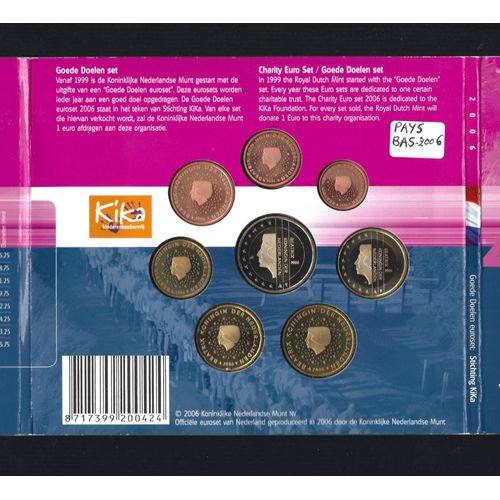 Coffret Bu Série Officielle De 8 Pièces 1 Ct À 2 Euros. Pays-Bas 2006 . Sous Blister. Emetteur: Stichting Kika.