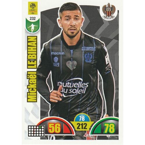 N° 232 - Carte Adrenalyn Xl 2018 / 2019 - Mickael Lebihan - Nice