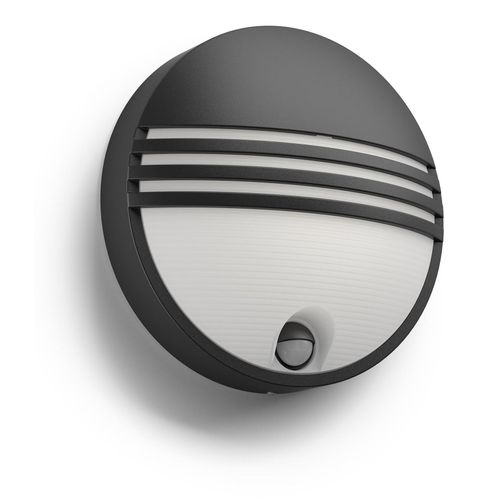 Applique murale extérieure avec détecteur de mouvements Philips Lighting Yarrow 172973016 LED intégrée noir